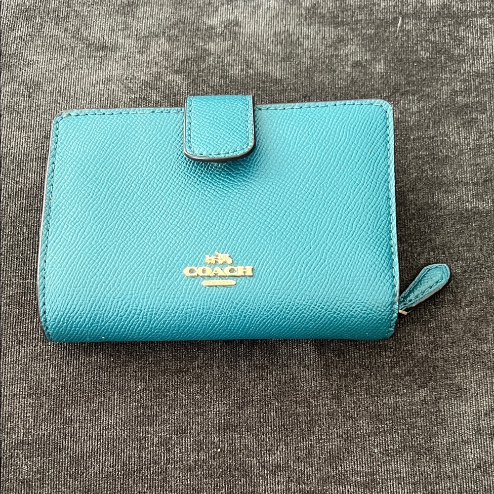 Coach Blue Leather Wallet